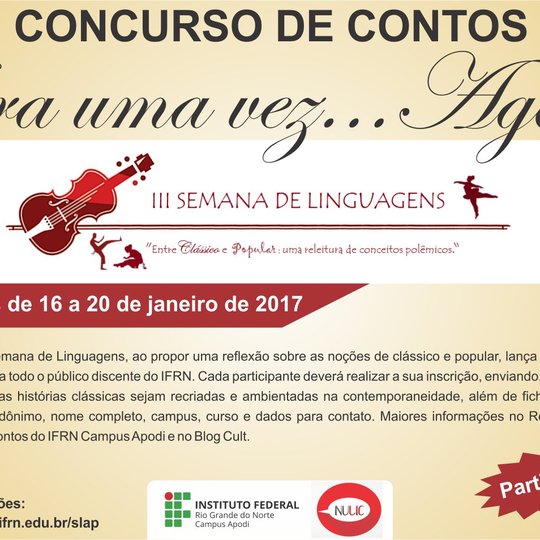 #47061 III Semana de Linguagens lança Concurso de Contos