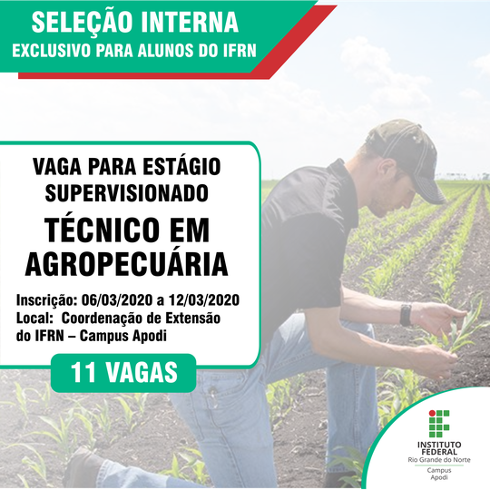 #47207 Inscrições abertas para estágio supervisionado