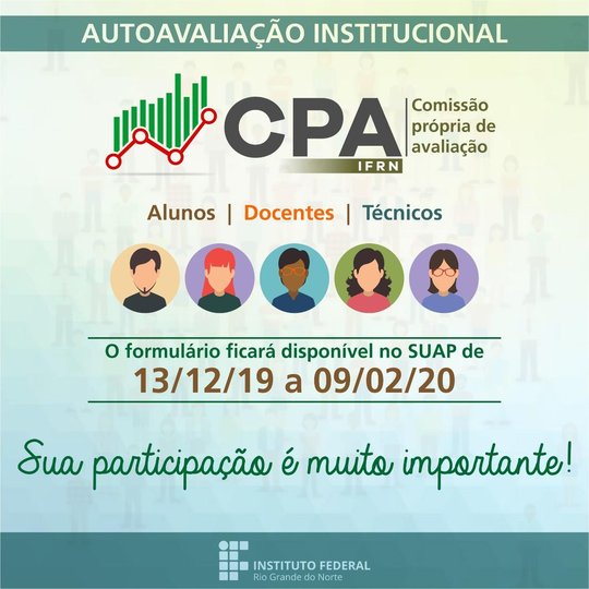 #47349 Divulgado questionário de Autoavaliação Institucional do IFRN