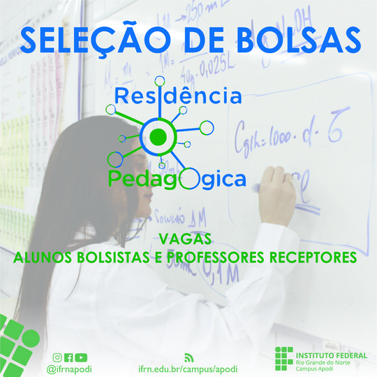 #47370 Campus Apodi lança editais para seleção de bolsas do Programa de Residência Pedagógica