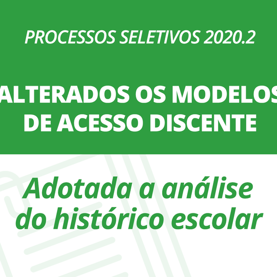 #47375 IFRN anuncia mudanças nos Processos Seletivos 2020.2
