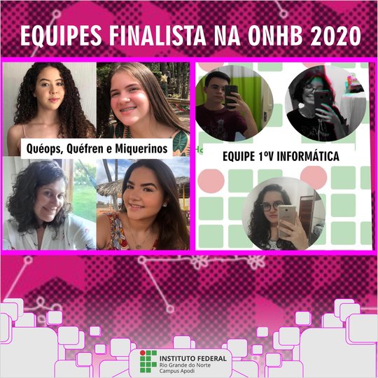 #47394 Equipes do Campus Apodi chegam a fase final Olimpíada Nacional de História do Brasil 2020