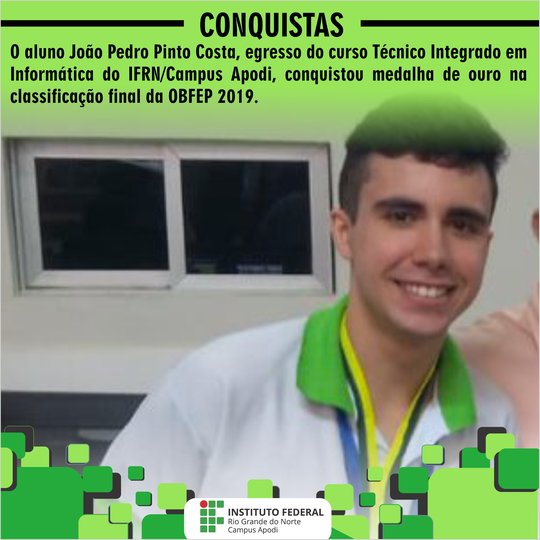 #47400 Aluno do Campus Apodi é premiado na Olimpíada Brasileira de Física das Escolas Públicas 2019