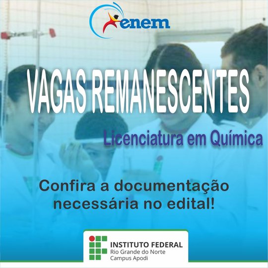 #47528 Reunião para preenchimento de vagas para Curso Superior de Licenciatura em Química