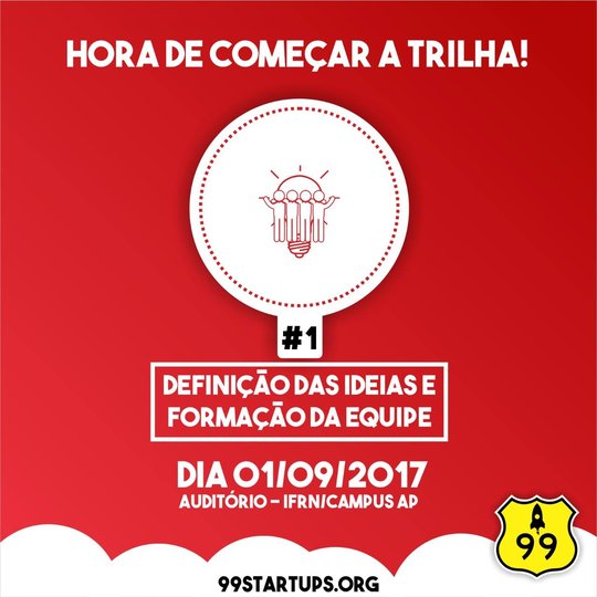 #47690 Estão abertas as inscrições para a 1ª etapa da trilha 99 Startups