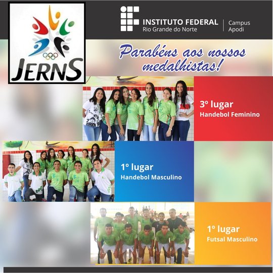 #47750 Campus Apodi conquista três medalhas nos JERNS 2016