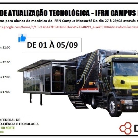 #47814 Inscrições Abertas para a II Semana de Atualização Tecnológica do IFRN Campus Mossoró