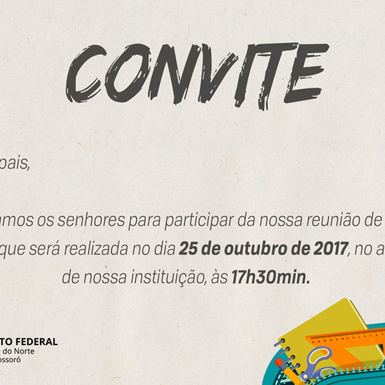 #47942 Convite aos senhores pais de alunos para reunião escolar