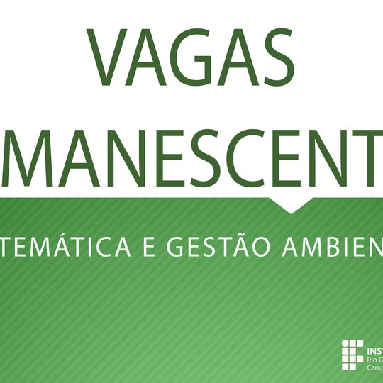 #48088 Divulgada lista de espera para os cursos de Gestão Ambiental e Matemática