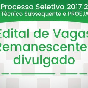#48186 IFRN lança edital com 59 vagas remanescentes para curso técnico