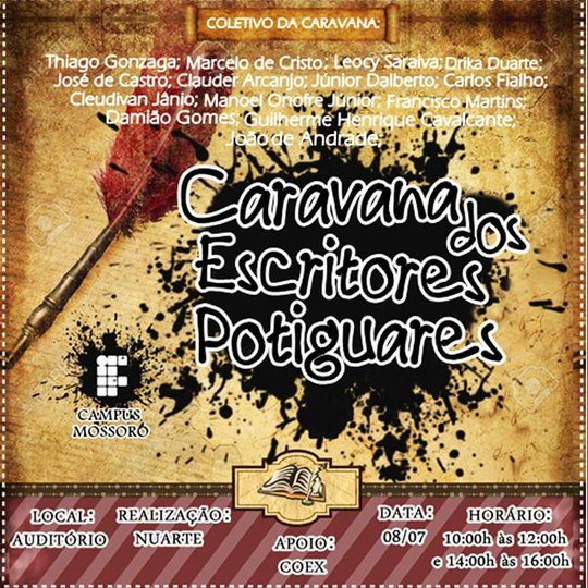 #48232 Caravana dos Escritores Potiguares acontece na próxima sexta-feira (08)