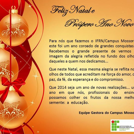 #48319 Mensagem Natalina - Equipe Gestora do Campus Mossoró