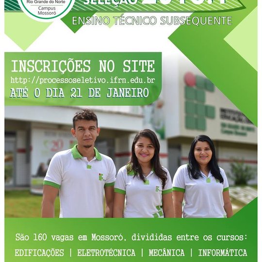 #48525 Inscrições para Subsequente, ProEJA e Integrado se encerram hoje (21)