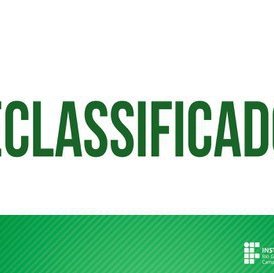 #48621 Divulgada Terceira Chamada de Reclassificados - 2018.1