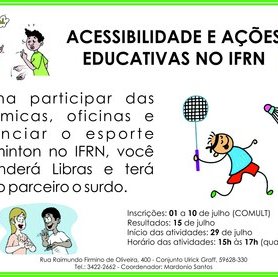 #48697 Publicada relação dos Candidatos que participarão do Projeto Acessibilidade e Ações Educativas no IFRN 