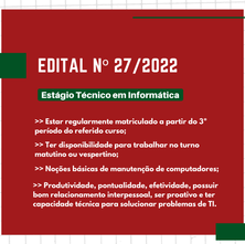 #48749 Resultado final da seleção de estagiários em Informática