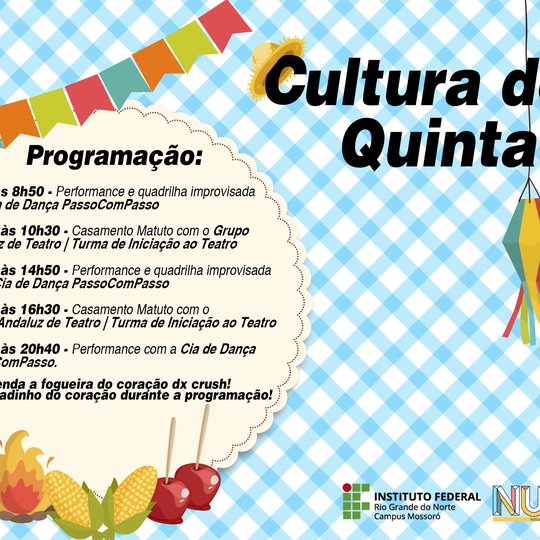 #48781 NUARTE promoverá o Cultura de Quinta neste dia 28 de junho