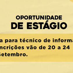 #48819 Processo seletivo para estagiário técnico em informática