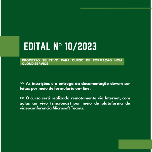 #48826 IFRN Lança edital de processo seletivo para curso de formação HCIA CLOUD SERVICE 2023