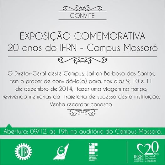 #48896 Campus Promove Exposição Comemorativa aos seus 20 anos nos dias 9, 10 e 11 de dezembro