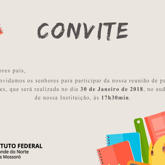 #49052 Convite aos senhores pais de alunos para reunião escolar