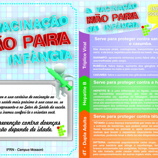#49112 Campanha Educativa de Vacinação será promovida pelo Campus Mossoró no dia 10 de julho 
