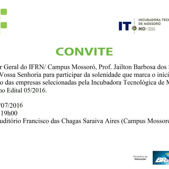 #49178 Solenidade de convênio de empresas com Incubadora Tecnológica será realizada na próxima segunda-feira (11)