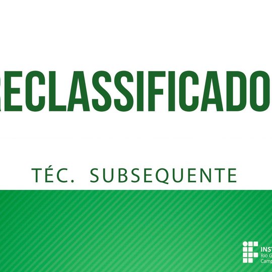 #49378 Divulgada lista da primeira chamada dos reclassificados para os cursos técnicos subsequentes