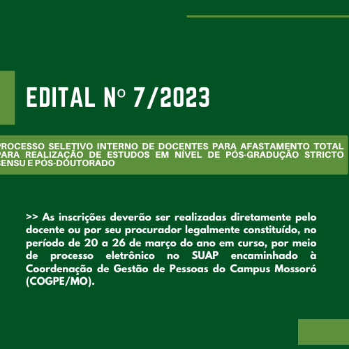 #49392 Divulgado edital de afastamento docente para capacitação