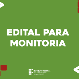 #49469 Publicado edital de vagas para o programa de Tutoria de Aprendizagem e Laboratório