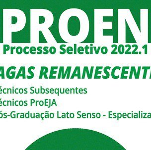 #4957 Divulgado o resultado das vagas remanescentes para Cursos Técnicos e Superiores