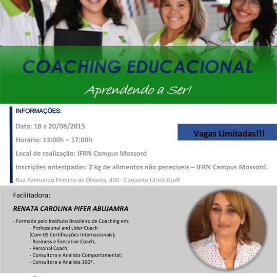 #49583 Campus promoverá treinamento de Coaching Educacional – Aprendendo a ser!