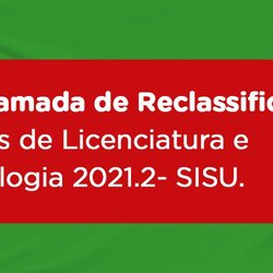 #49714 Quinta chamada dos reclassificados para os cursos Superiores do SISU 2021.2
