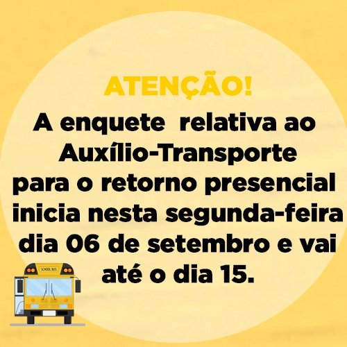 #49811 IFRN disponibiliza enquete sobre retorno presencial e Auxílio-Transporte para alunos