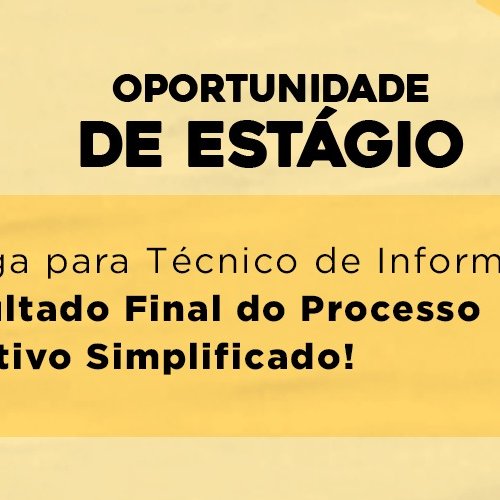#49958 Resultado da seleção para estágio em técnico em informática