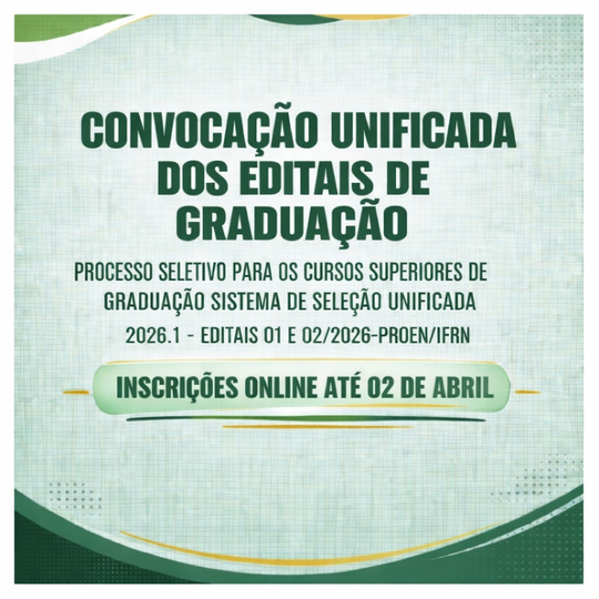 4ª Chamada de Vagas Remanescentes - Campus Santa Cruz - 2026