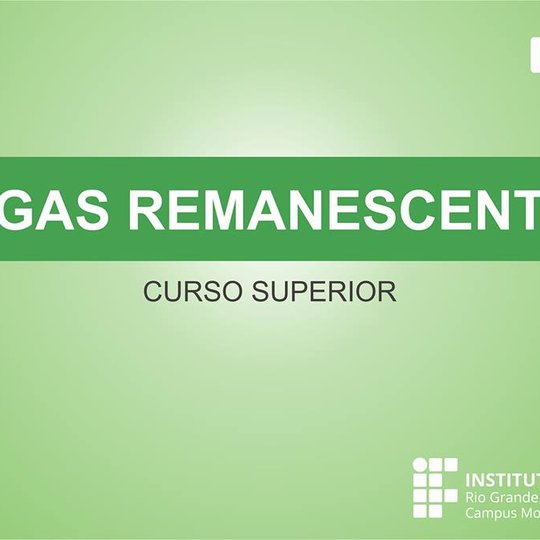 #50051 Divulgado edital referente ao preenchimento de vagas remanescentes para os cursos superiores