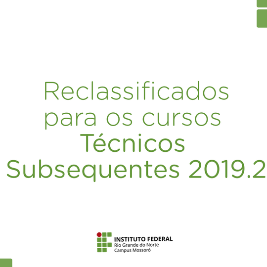 #50056 Novas vagas remanescentes dos Cursos Técnicos Subsequentes 2019.2 – Eletrotécnica, Petróleo & Gás (editais retificados) e Mecânica