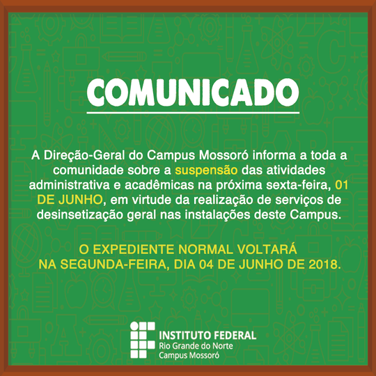 #50180 Comunicado da Direção-Geral do Campus Mossoró