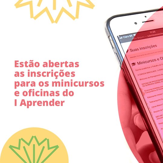 #50206 Secitex: abertas inscrições para os minicursos e oficinas do I Aprender