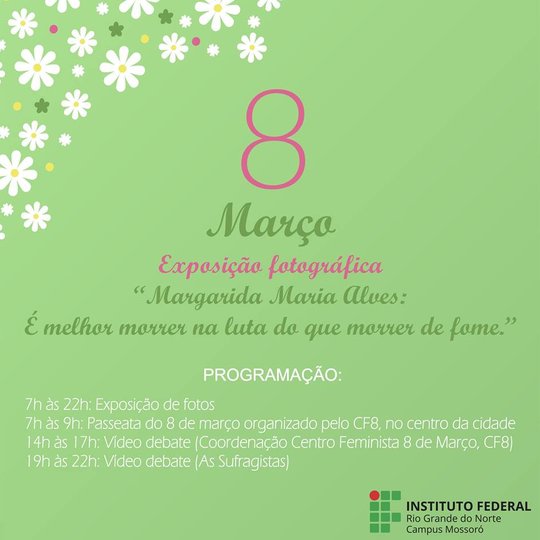 #50235 Alunos do Campus Mossoró realizam programação especial alusiva ao Dia internacional da mulher