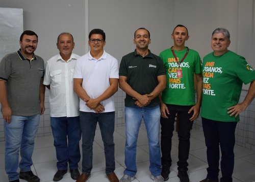 Foto (esquerda para a direita): Geraldo Júnior (DG), Marlon Dantas (DIGUAE), Paulo Sidney (NEA), Roberto Delane (BNB), José Rômulo (BNB), Ricardo Fernandes (BNB)