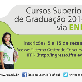 #50527 Divulgado edital para os Cursos Superiores de Graduação via ENEM