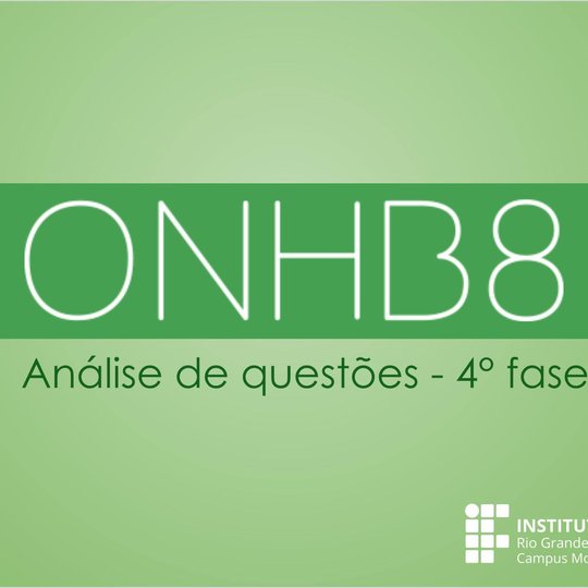 #50593 Aula de análise das questões da 4ª fase da ONHB acontecerá na próxima quarta-feira (01)