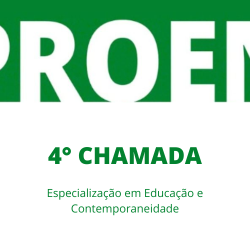 #50656 Quarta chamada para o curso de Especialização em Educação e Contemporaneidade