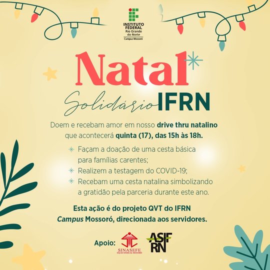 #50786 Campus Mossoró promove ação natalina solidária com servidores