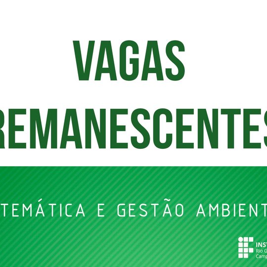 #50825 Divulgadas listas de espera para os cursos de Matemática e Gestão Ambiental, SiSU 2017.2