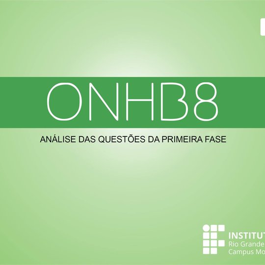 #50926 Aula para analisar as questões da 1ª fase da ONHB acontecerá na próxima terça-feira (10)