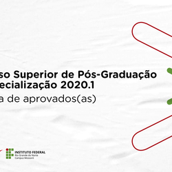 #51104 Proen divulga lista de aprovados em Curso Superior de Pós-Graduação Especialização 2020.1