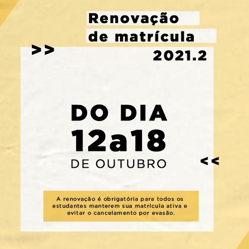 #51130 Renovação de matrícula do Campus Mossoró - IFRN